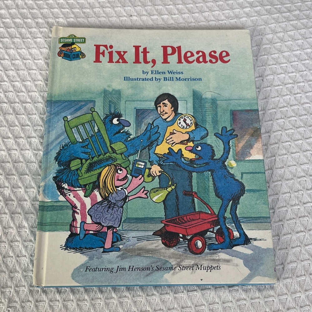 Sesame Street Fix It, Please Blue Green Red Children's Book